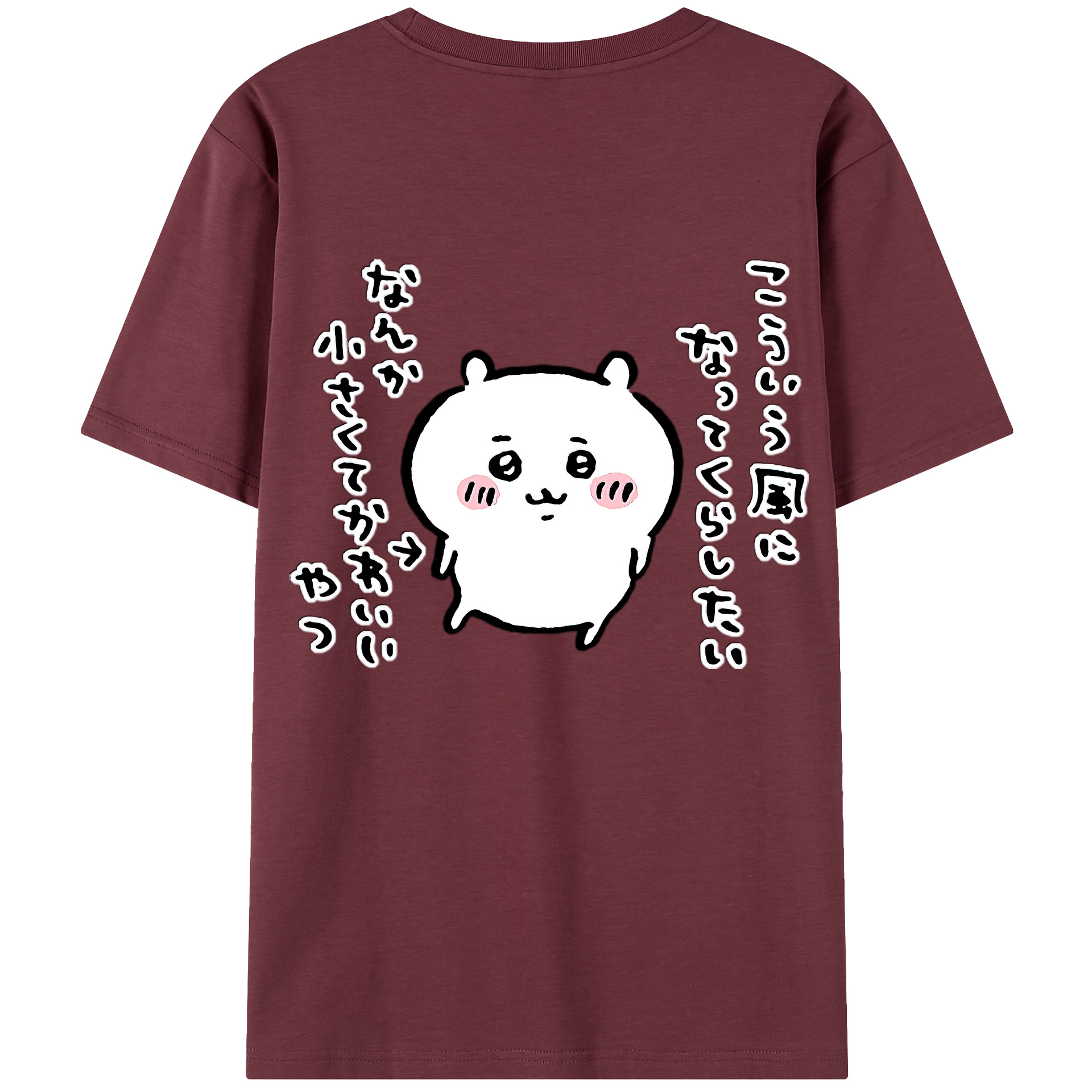 （画像用） ちいかわ ちいかわ Chii-kawa chiikawa 綿100％半袖Tシャツ（背面プリント）